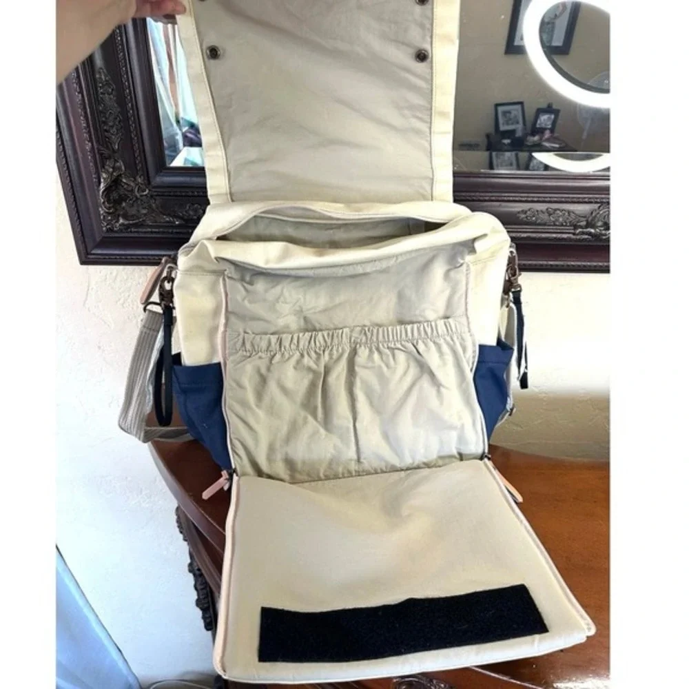 Petunia Pickle Bottom Navy and‎ Teal Abundance Boxy Backpack
